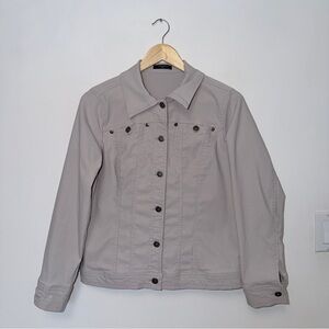 Simon Chang Women's Light Gray Jean Jacket